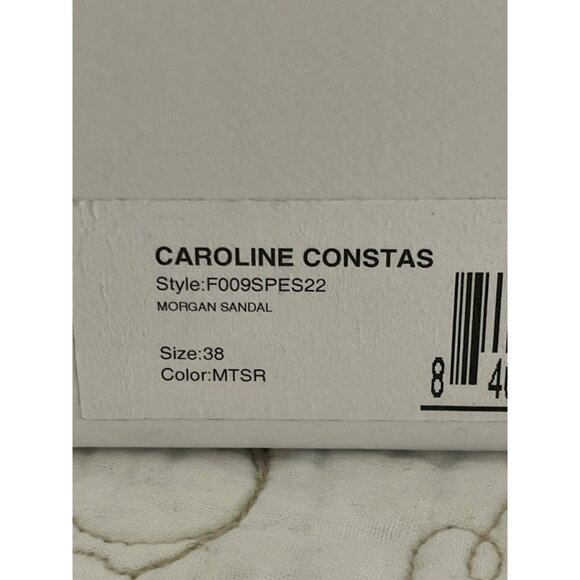 Caroline Constas $360 Silver Morgan Strappy Sandals Designer Shoes NEW - Picture 9 of 12